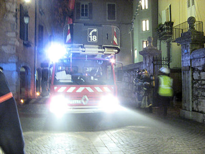 Photos exercice securite incendie centre ancien chambery