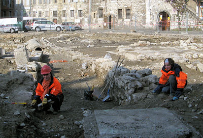 fouilles archeologiques canaux Chambery