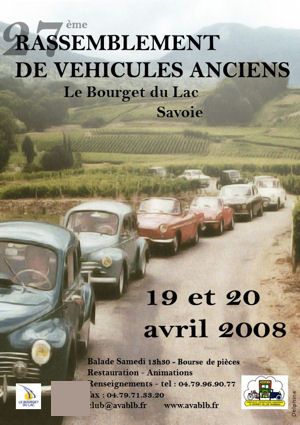 rassemblement vehicules anciens bourget du lac