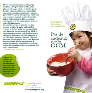 produits noel avec sans ogm