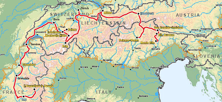 nouveau parcourspour traverser les alpes