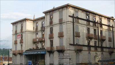 Renovation de l'Hotel International Aix les Bains, le chantier vu de l'interieur