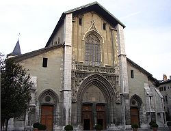 ancienne facade cathedrale chambery