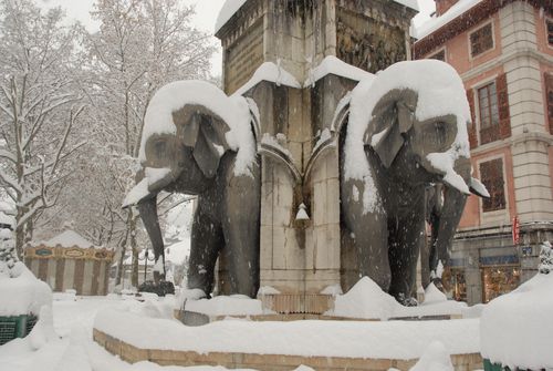 Chambéry sous la neige