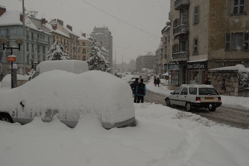 Chambéry sous la neige