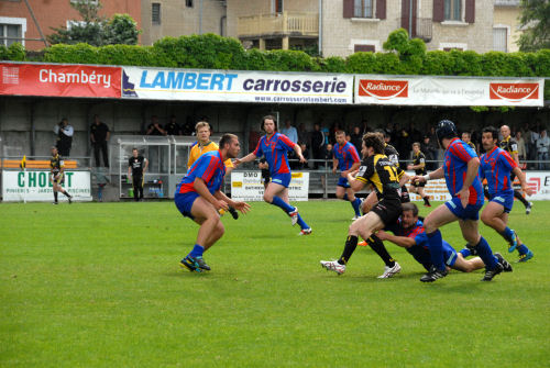 rugby chambery action