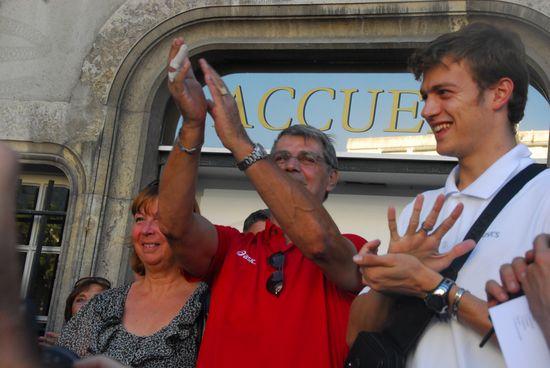 Christophe Lemaitre et ses parents