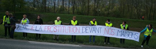 Manifestation contre la prostitution  Voglans La Motte Servolex Le Bourget du Lac Le Viviers du Lac et Sonnaz