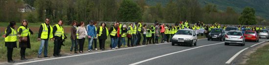 Manifestation contre la prostitution  Voglans La Motte Servolex Le Bourget du Lac Le Viviers du Lac et Sonnaz