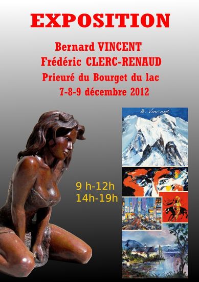 Exposition de peinture et sculpture Bernard Vincent et Frédéric Clerc-Renaud