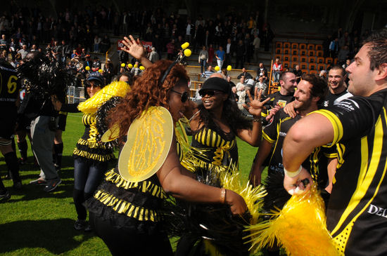 Chambery champion de France de  rugby aprs la victoire 