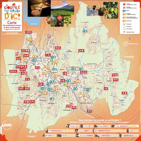 carte des producteurs locaux à Chambéry