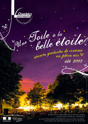 Cine plein air chambery une toile a la belle etoile