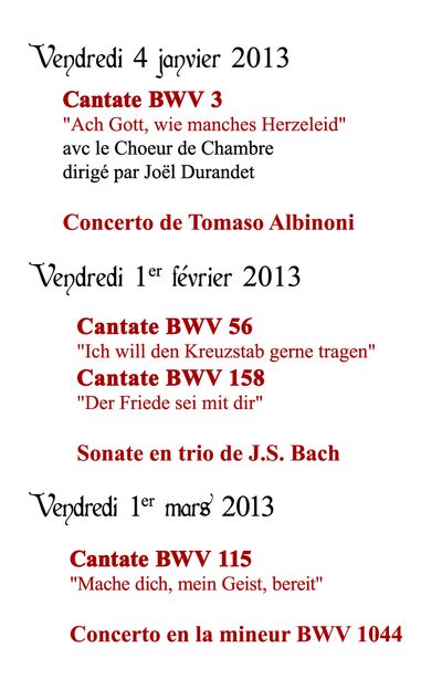 programme pause bach 2012 2013