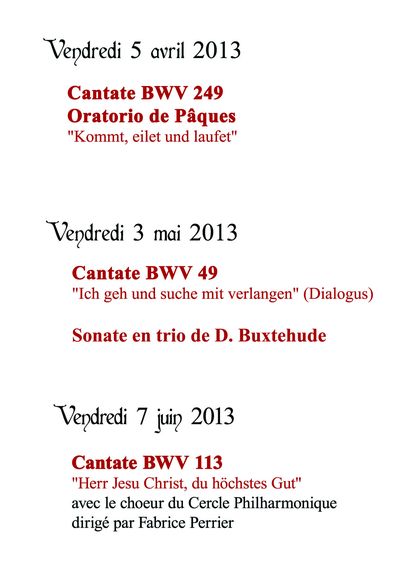 programme paus bach