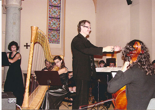 Catherine Midey et Céline Perrard, harpe, Orchestre des « Cordes Sensibles », direction : Denis Jeandet