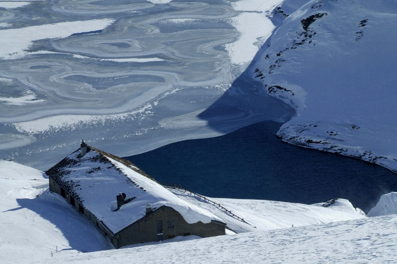 Lac du Mont-Cenis gel en hiver par Mlinda Gygy