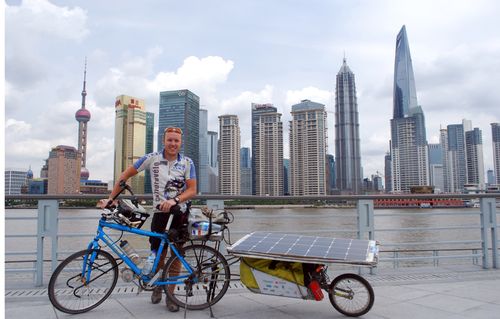 en velo electrique solaire en chine a shangai