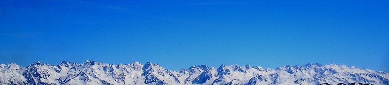 La chaine des Belledonnes en Savoie - photo vue du ciel
