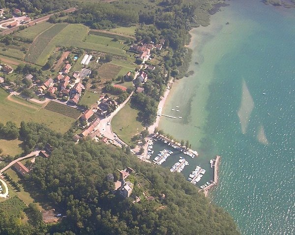 Chindrieux - la plage - photo vue du ciel