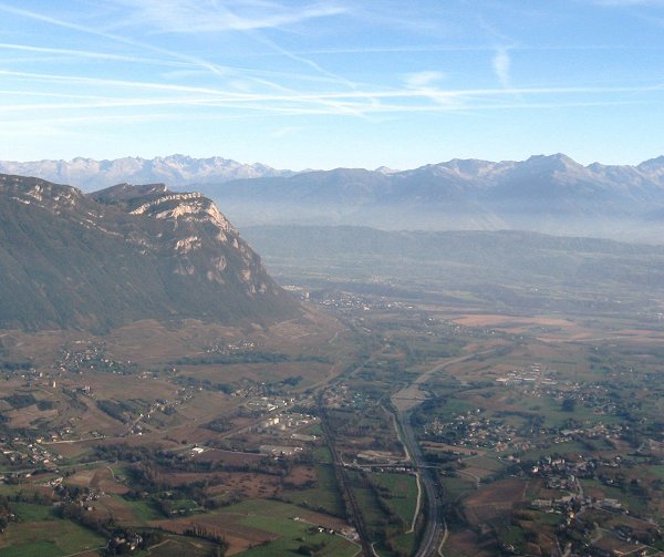 Pointe du Guet Chignin Montmelian - photo vue du ciel