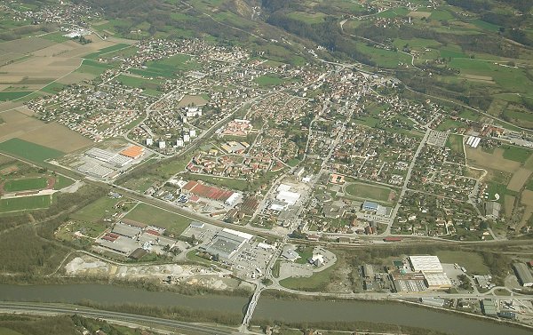 Pontcharra - photo vue du ciel